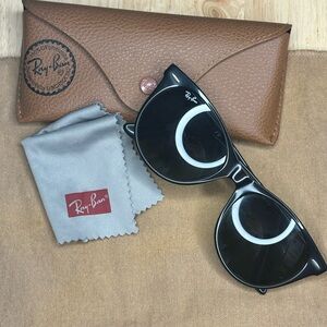 Ray-Ban Black Cat Eye Shades with Brown Case